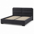 Modernes Doppelbett Anthrazit mit gepolstertem Kopfteil 180x200 cm