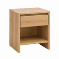 Japandi Nachttisch Eiche Natur mit Schublade 45x38x52 cm