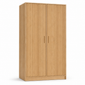 Japandi Kleiderschrank Eiche Natur mit Lamellentüren 120x58x200 cm
