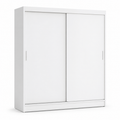 Schiebetürenschrank Weiß mit zwei Türen 180x60x210 cm