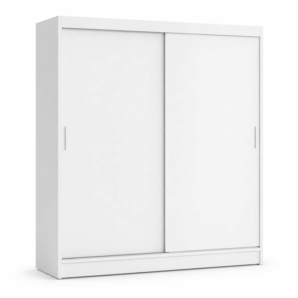 Schiebetürenschrank Weiß mit zwei Türen 180x60x210 cm
