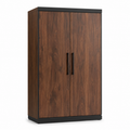 Kleiderschrank Nussbaum und Schwarz mit zwei Türen 120x58x200 cm