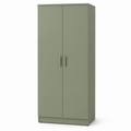Kompakter Kleiderschrank Salbeigrün mit zwei Türen 90x52x190 cm
