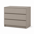 Moderne Kommode Greige mit drei breiten Schubladen 100x42x82 cm
