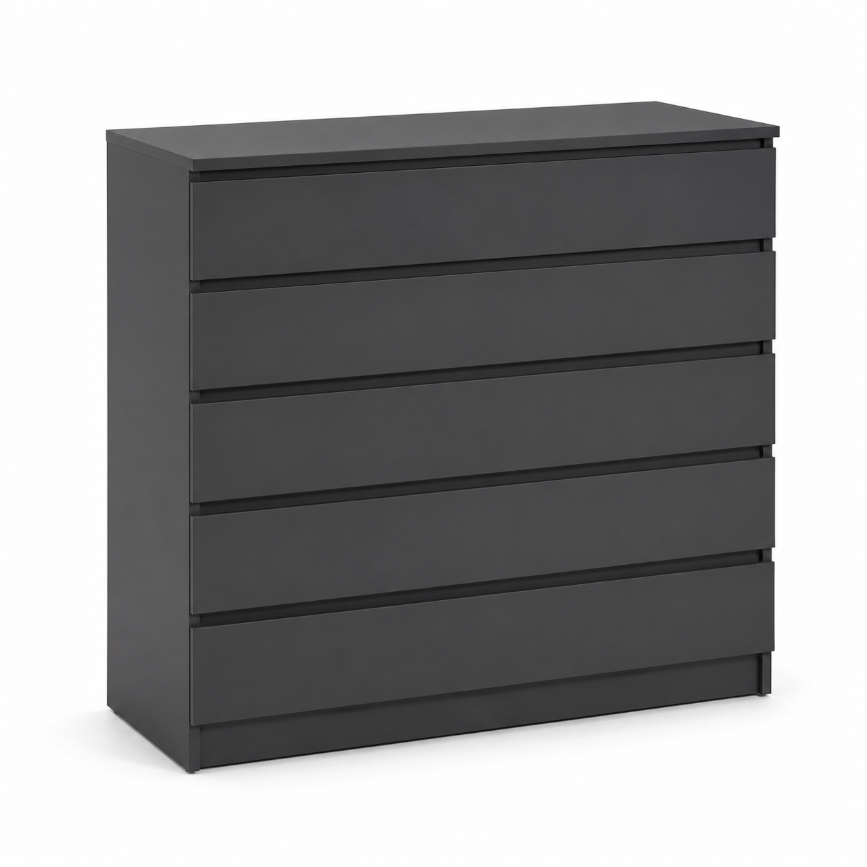 Moderne Kommode Anthrazit mit fünf Schubladen 110x40x85 cm