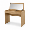 Japandi Schminktisch Eiche Natur mit Klappspiegel 100x45x76 cm
